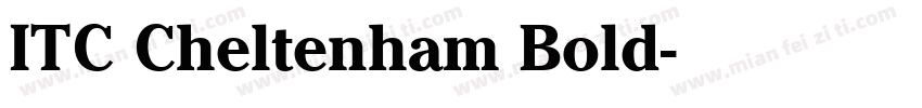 ITC Cheltenham Bold字体转换